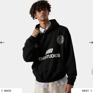 EMESTUDIOS Stealth Shadow Oversized Hoodie